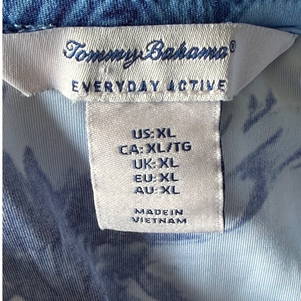 Tommy Bahama Pullover Women XL Blue Tropical Floral Everyday Active Quarter Zip - Picture 3 of 4